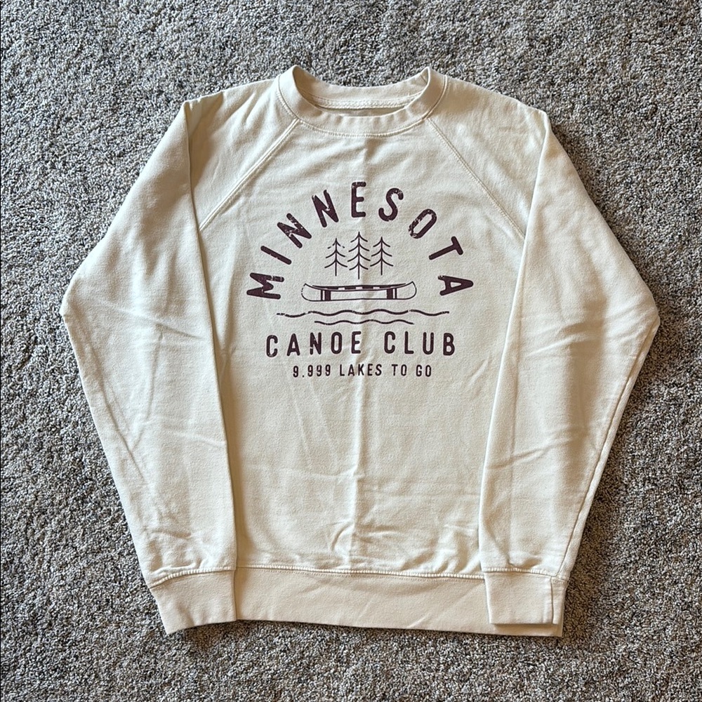 Minnesota Canoe Club Cream Crew Neck Sweater